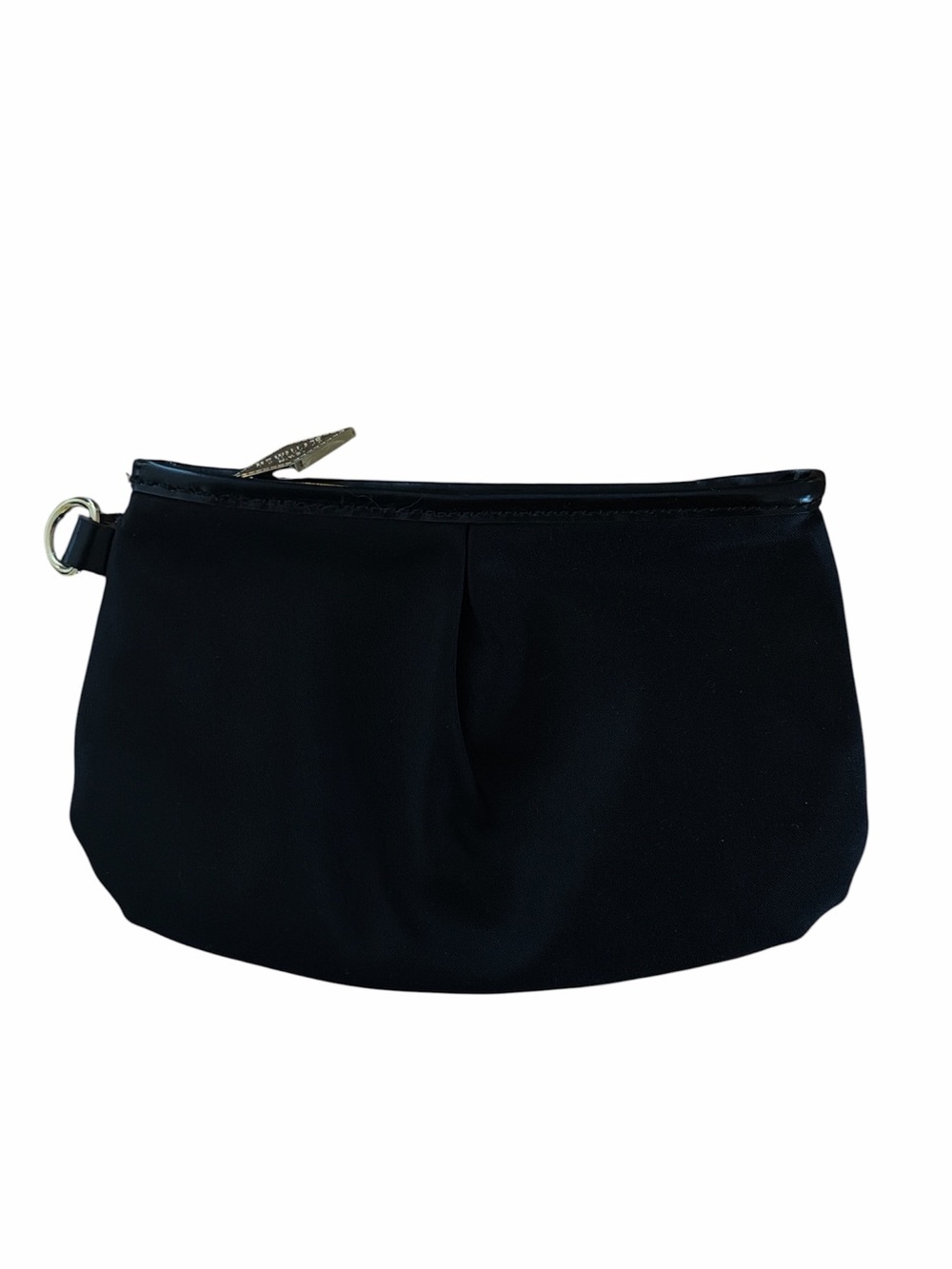 MZ Wallace Black Wristlet with Gold Logo Plate